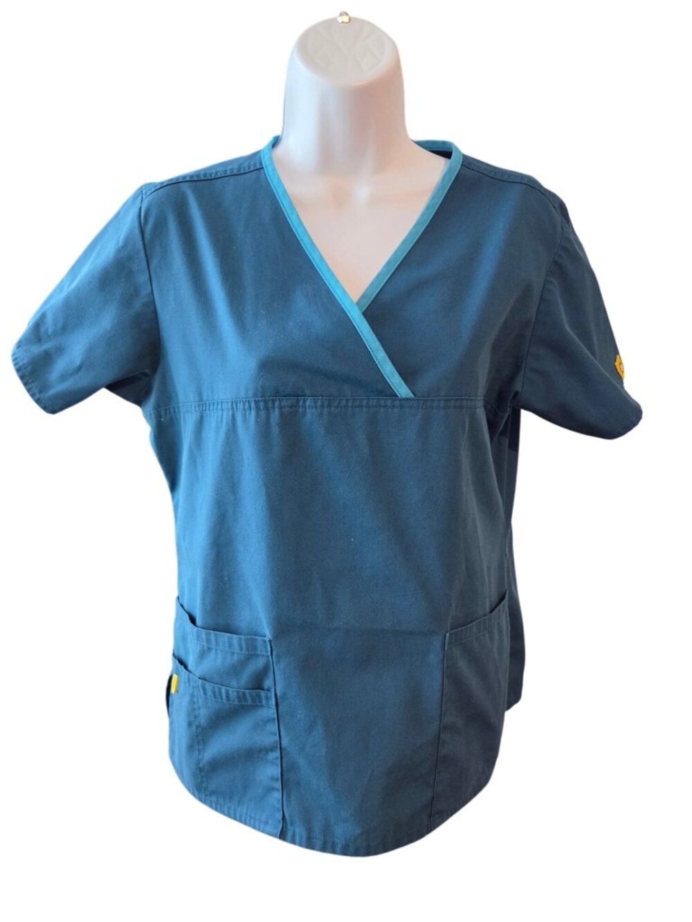 WonderWink WonderWORK Womens XS Teal Scrub Set Top Pants Nurse Medical Medcore